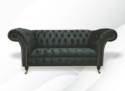 Chesterfield Velvet Club Couch Upholstery 2 Seater design Textile Sofas Couches